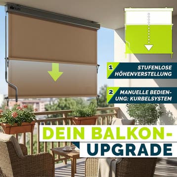 Klemluifel - Balkon luifel - Verticale luifel - 140x250 cm -, Verzenden, Zo goed als nieuw