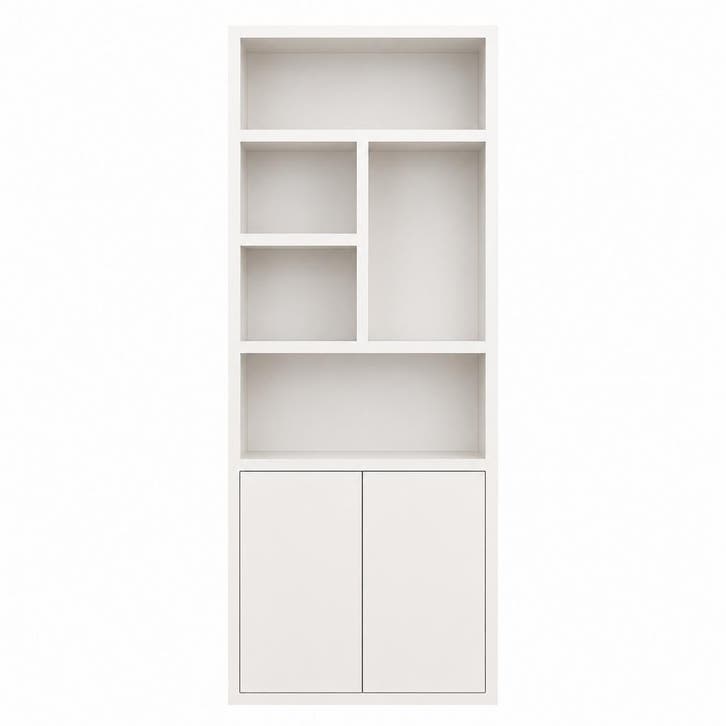 123Kast - Vakkenkast Mendoza 01 - 90x35x220H cm - 2 push to, Huis en Inrichting, Kasten | Overige, Nieuw, Verzenden