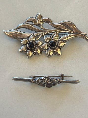 Zonder minimumprijs - Broche Zilver - 925 zilveren broche