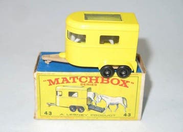 Modelauto - Matchbox pony trailer 1 paard MINT, Nieuw