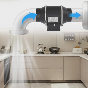 Stille Afzuigventilator 220V - Ideaal voor Keuken, Badkamer, Witgoed en Apparatuur, Verzenden, Nieuw