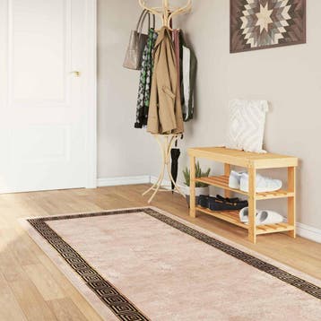 vidaXL Vloerkleedloper MARSA Zwart 100 x 350 cm Polyester en, Verzenden, Nieuw, Zwart