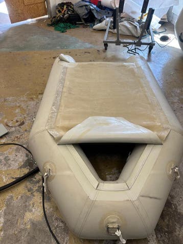 Reparaties aan rib en rubberboot, Ophalen, Gebruikt