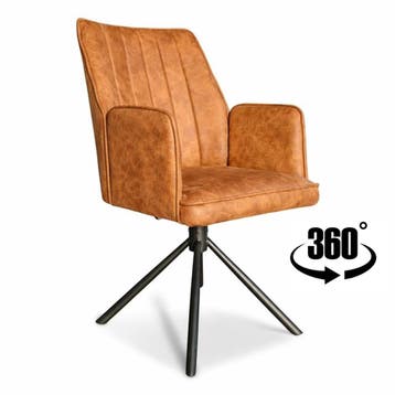 Eetkamerstoel Utah Misty Cognac, Huis en Inrichting, Stoelen, Ophalen of Verzenden, Nieuw