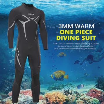 Heren 3mm Neopreen Wetsuit - Lange Mouwen, Full Body Duikpak, Verzenden, Nieuw