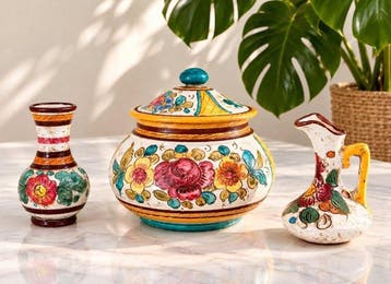 Decoratief ornament (3) - Deruta - Italië - Vaas-pot-kan