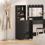 vidaXL Highboard met lade Zwart eiken 40 x 41 x 135 cm, Huis en Inrichting, Kasten | Buffetkasten, Minder dan 50 cm, Verzenden