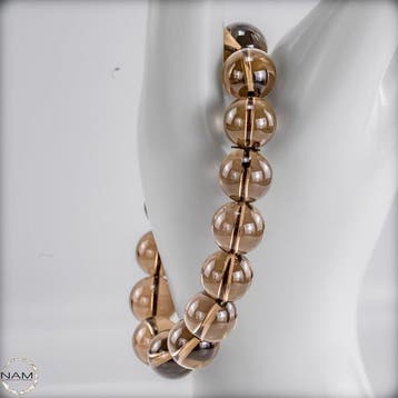Armband met natuurlijke rookkwarts edelsteen – hoogwaardige