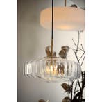 Light & Living Pleat hanglamp glas - helder/goud - OUTLET, Ophalen of Verzenden, Nieuw
