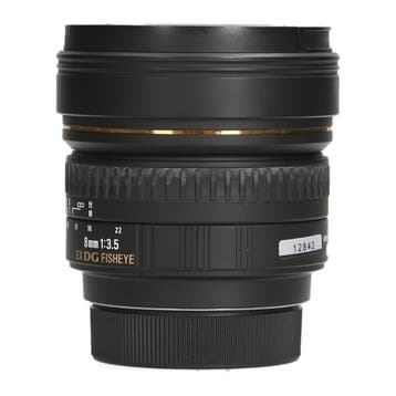 Sigma 8mm f/3.5 EX DG Fisheye - Nikon F - Fisheye, Ophalen of Verzenden, Zo goed als nieuw