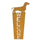 Decoratie bord kortharige teckel 50x18cm, Tuin en Terras, Verzenden, Nieuw