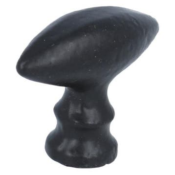 Knop ovaal gedeukt zwart 37 x 15 mm, Verzenden, Nieuw