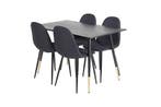 Eettafel - Auke - 120x85 cm - Zwart/Goud - Jörn, Verzenden, Nieuw