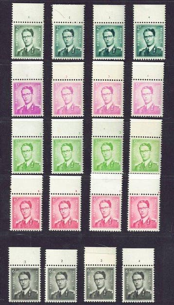 België 1958 - De volledige reeks type Marchand ( van de 2Fr., Gestempeld