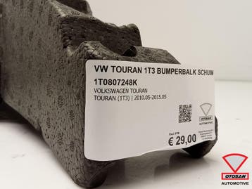 VW Touran 1T3 2010-2015 Bumperbalk Schuim 1T0807248K, Ophalen, Gebruikt, Volkswagen