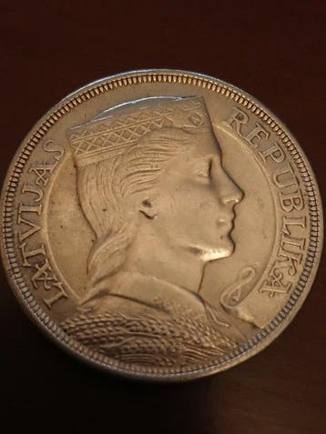 Letland. 5 Lati 1929 (Zonder minimumprijs)