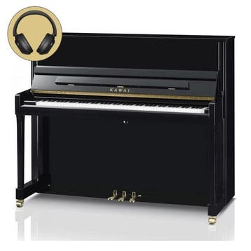 Kawai K-300 ATX4 E/P messing silent piano, Nieuw, Zwart, Piano