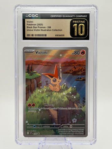 Pokémon - 1 Graded card - Victini 208 Promo card, Foil - CGC, Hobby en Vrije tijd, Nieuw