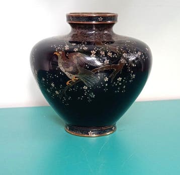 Vaas - Emaille - ota tamashiro - Japan - Meiji periode