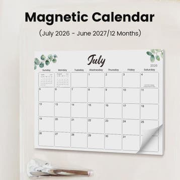 Magnetische Koelkast Kalender 2026-2027 | Maandplanner & Keu, Verzenden, Nieuw