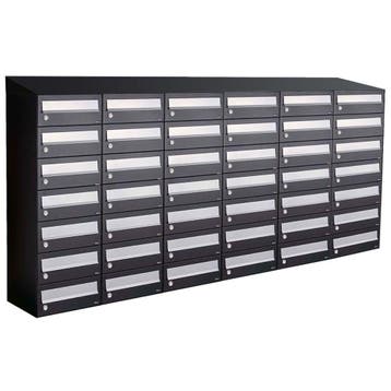 Brievenbusunit Hive set wand 6-breed, 7-hoog - zwart, Verzenden, Nieuw