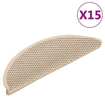 vidaXL Trapmatten zelfklevend 15 st sisal-look 56x17x3 cm, Verzenden, Nieuw