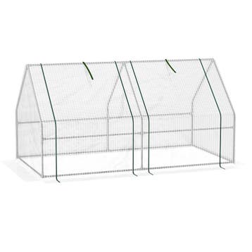 Mini Broeikas Foliënkas 180x90x90cm Met 2 Rolramen Van PE Fo, Verzenden