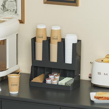 Wandmontage Koffie Station Organizer - Opslag voor Bekers, C, Verzenden, Nieuw
