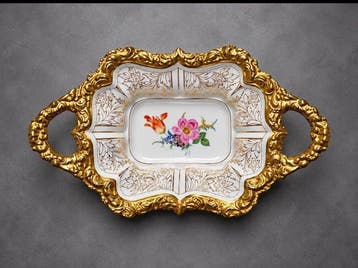 Meissen - E. August Leuteritz - Schotel - Porselein