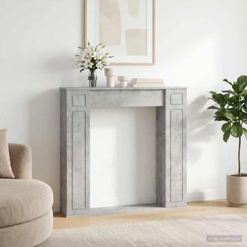 vidaXL Haardomlijsting Betongrijs 100 x 20 x 100 cm Bewerkt, Verzenden, Nieuw
