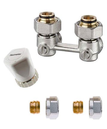 Set haaks 15mm knel - handwiel, Verzenden, Nieuw
