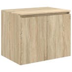 vidaXL Wand Gemonteerde Badkamerkast Sonoma Eiken 62,5 x, Verzenden, Nieuw