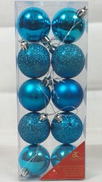 Kerstballen set 10 stuks Blauw Ø 5cm, Diversen, Ophalen of Verzenden, Nieuw