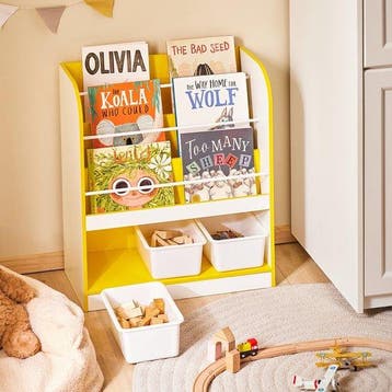 2dekans | SoBuy KMB108-G Kinderboekenkast - Wit Houten, Huis en Inrichting, Ophalen of Verzenden, Zo goed als nieuw