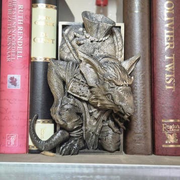 Unique rat Book Nook - 3D Printed bookshelf decor rats anima, Verzamelen, Beelden en Beeldjes, Verzenden, Nieuw