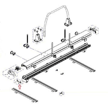 Thule VeloSlide Cap Track (1x), Nieuw