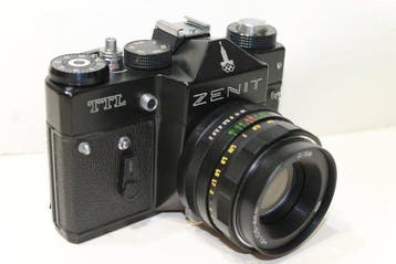 KMZ Krasnogorsk Zenit-TTL + Helios-44M 2/58mm | Single lens, Audio, Tv en Foto, Nieuw