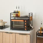 Magnetron rek Sorsele keukenrek 48x40-63x32 cm zwart [en.cas, Verzenden, Nieuw
