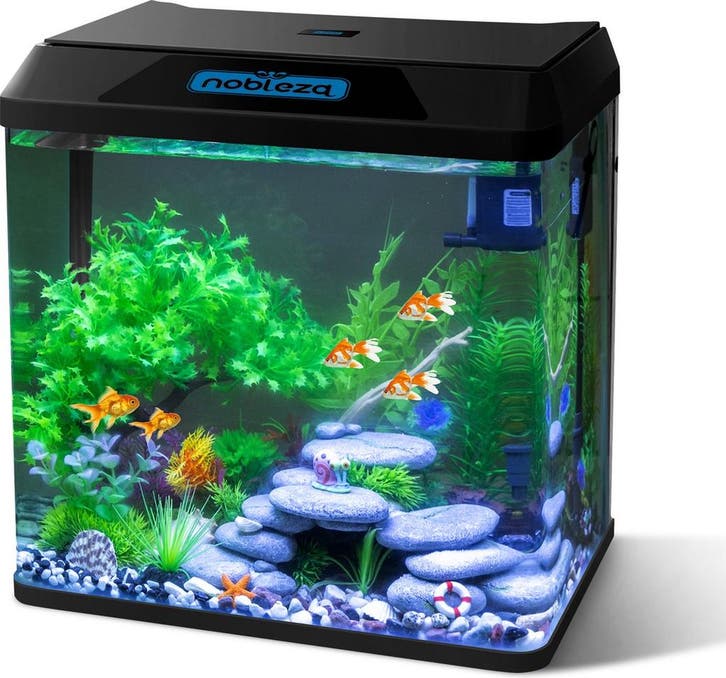 Aquarium Kit - 38.5x24x39 cm - 30L - Zwart - Nobleza •, Dieren en Toebehoren, Vissen | Aquaria en Toebehoren, Zo goed als nieuw