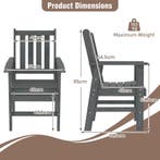 LIVSK Weerbestendige Tuinstoel - HDPE Materiaal - Hoge Rugle, Verzenden, Nieuw