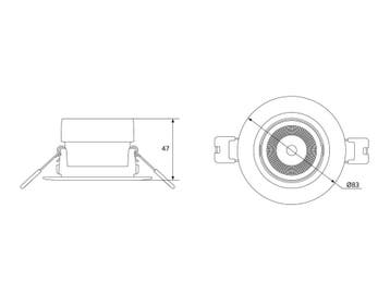 OPPLE LED Chiara 6W Inbouw Verstelbare Spot 3000K -, Verzenden, Nieuw, Overige typen