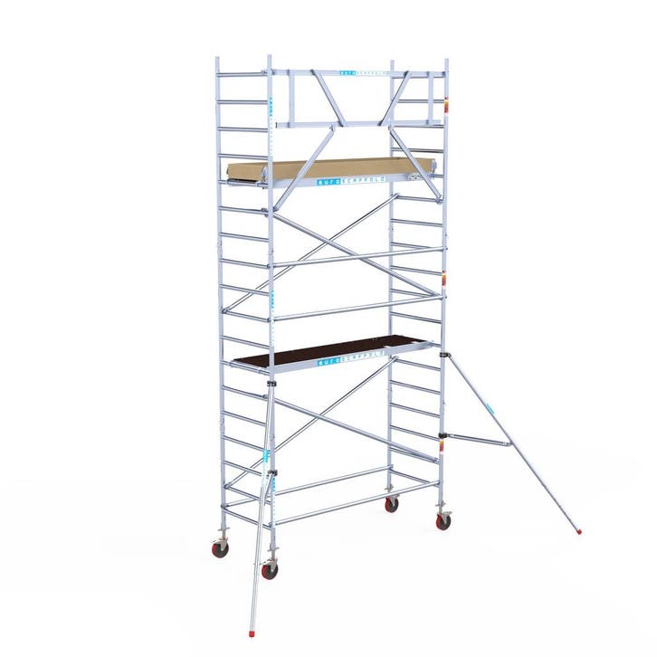 Basic rolsteiger 90 x 6,2m werkhoogte, Doe-het-zelf en Verbouw, Steigers, Rolsteiger of Kamersteiger, Nieuw, 5 meter of hoger