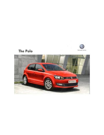 2013 VOLKSWAGEN POLO BROCHURE ENGELS, Nieuw, Volkswagen, Author