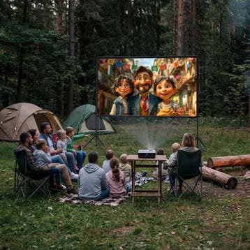 Beamerdoek Cinema met inklapbare statieven, 16:9, 4K, HD, Verzenden, Nieuw