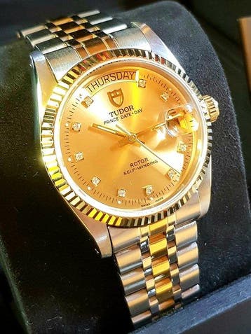 Tudor - Prince Date+Day - GOLD DIAMOND DIAL - 36mm -