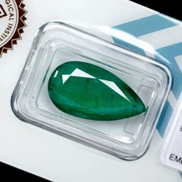 Zonder minimumprijs - 1 pcs Groen Smaragd - 8.72 ct -, Nieuw
