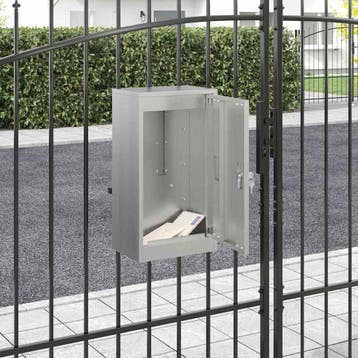 vidaXL Brievenbus met slot Zwart 30 x 20 x 55 cm, Tuin en Terras, Verzenden, Nieuw