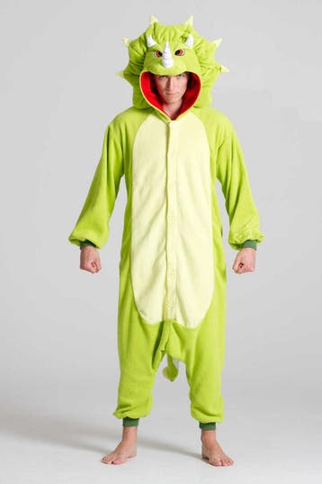 KIMU® Onesie Triceratops Pak S-M of 158-164 Dinosauruspak Ko, Carnaval, Nieuw, Ophalen of Verzenden, Kleding