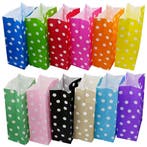 Fako Bijoux - 24 Gekleurde Uitdeelzakjes Met Stippen -, Verzenden, Nieuw