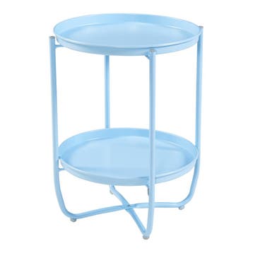 Tuintafel Sandefjord bijzettafel rond metaal 57,5xØ40 cm hem, Verzenden, Nieuw
